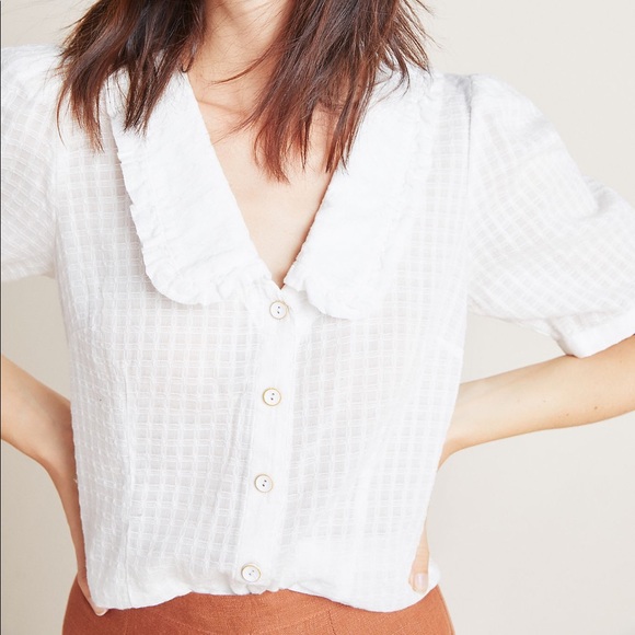 Anthropologie Tops - Anthropologie Maeve Roswell Collared Blouse
